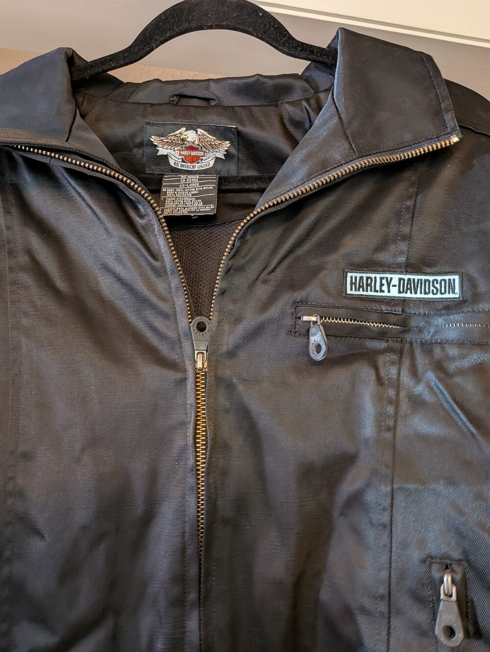 Harley-Davidson Women's Black Zip Front Jacket Xl